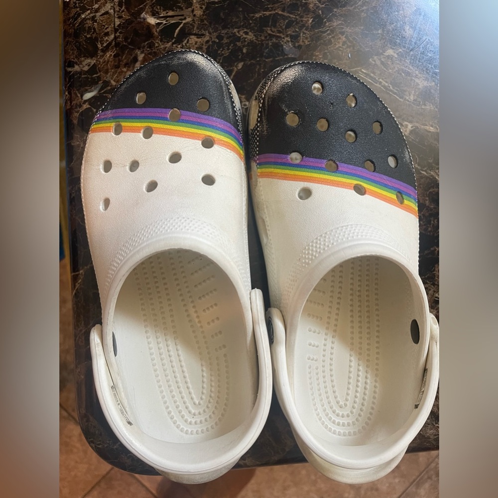 Rainbow Crocs